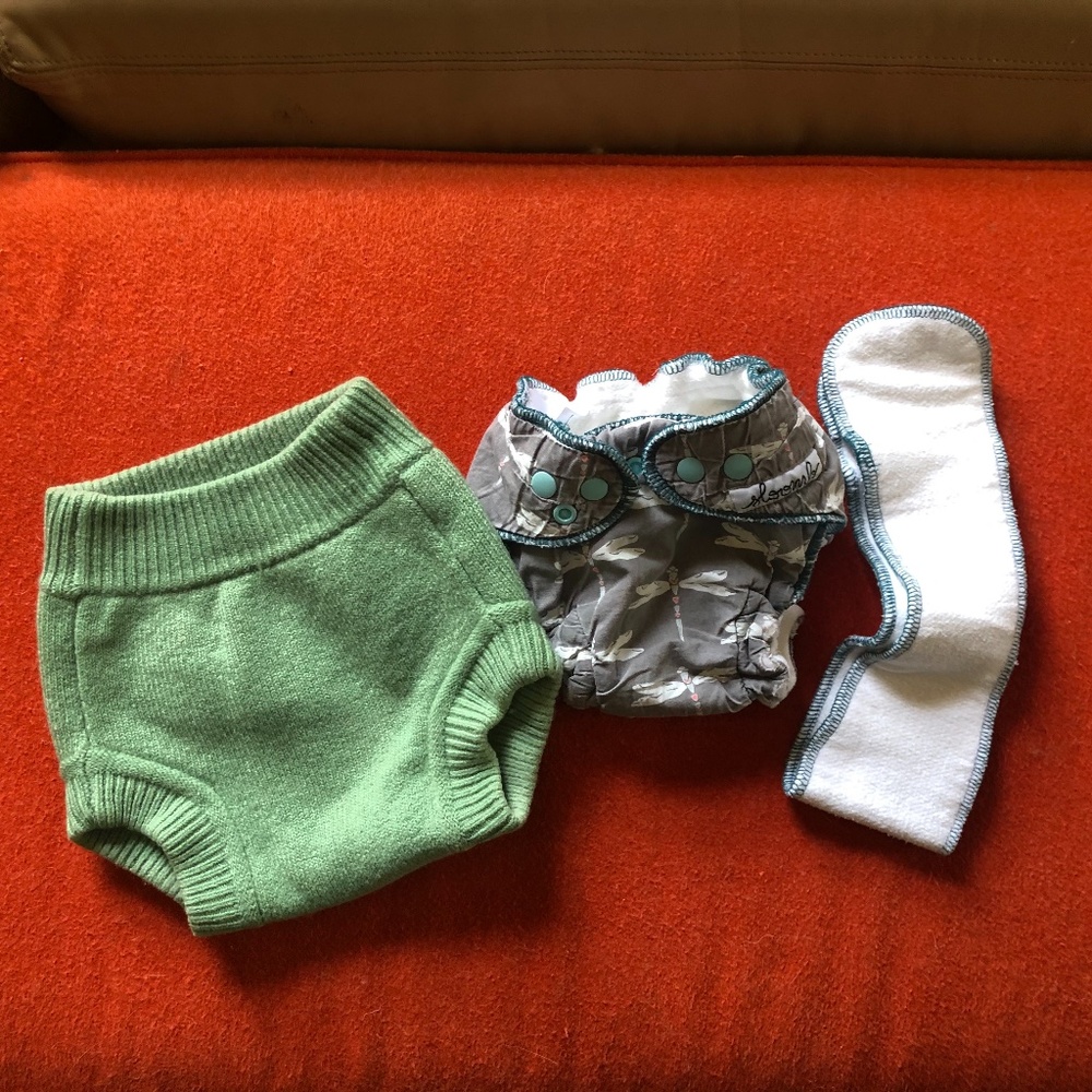 Wool Cover & Fitted Diaper- Sloomb
